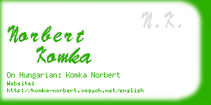 norbert komka business card